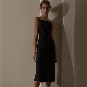 Lichi Draped Midi Dress Size M NWT